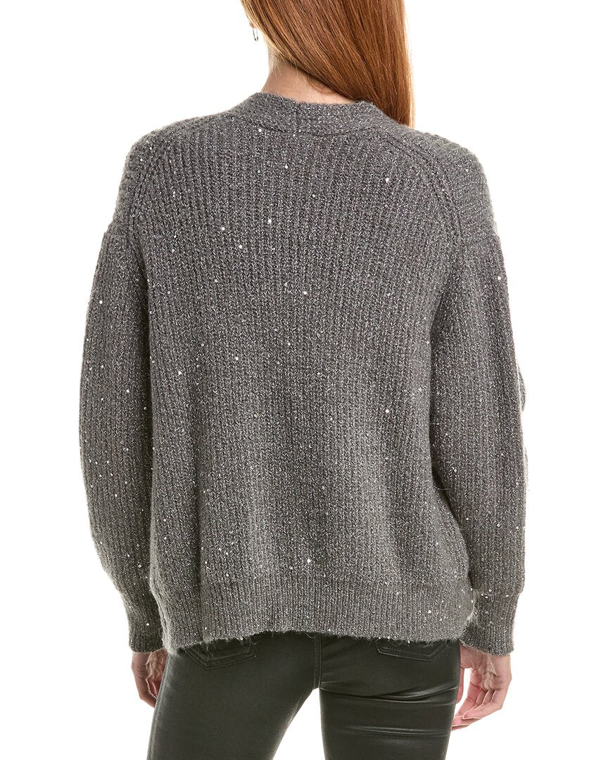 Forte Cashmere Sequin Mohair-Blend Cardigan – view 2