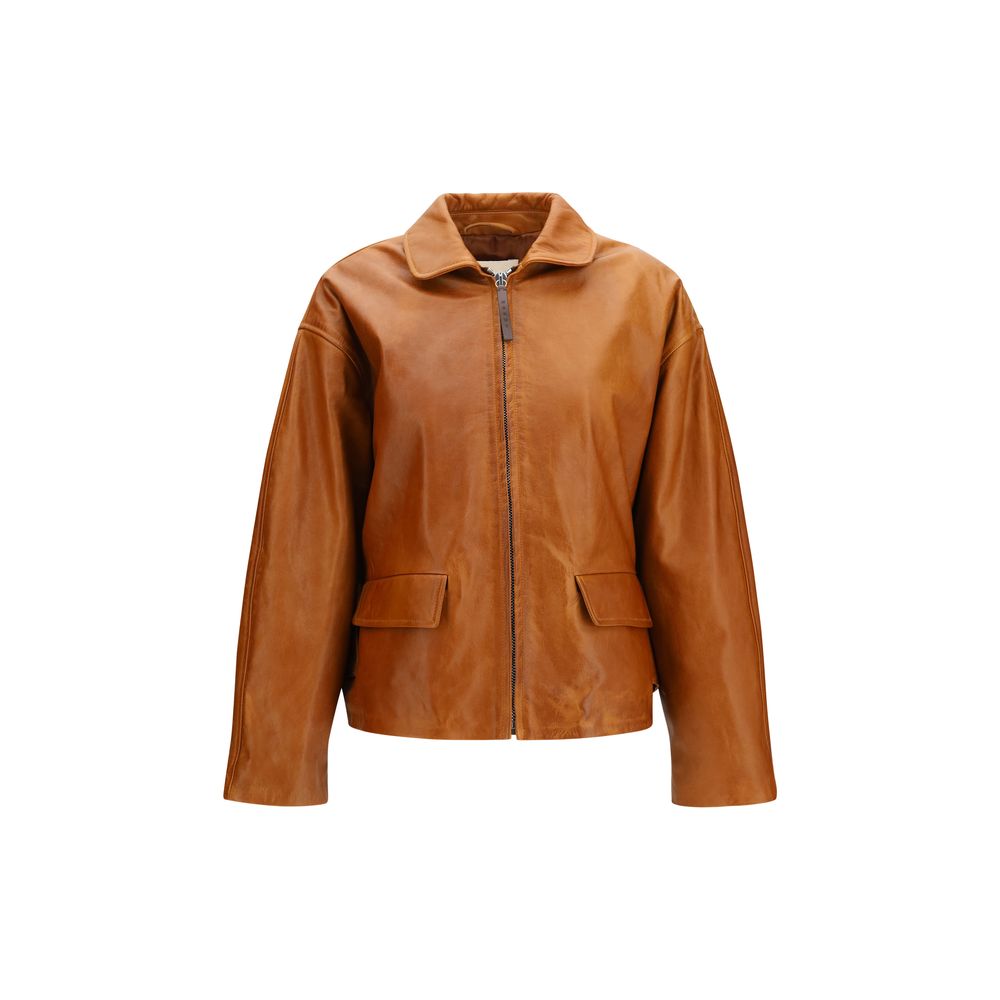 Marni Calf Leather Bos Taurus Leather Women's Jacket – view 1