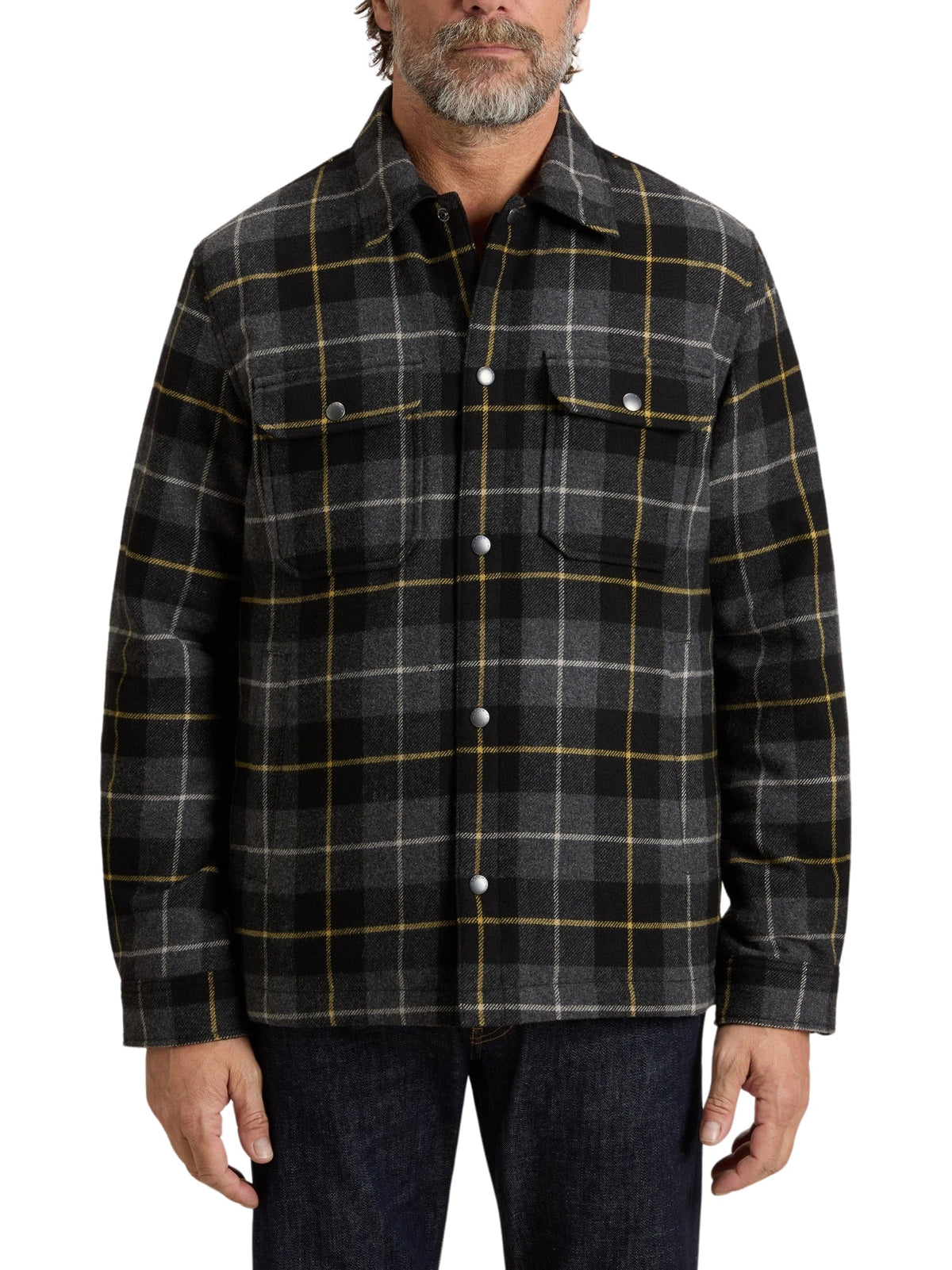 Padded Alaskan Check Wool-Blend Shirt-Jacket – view 2