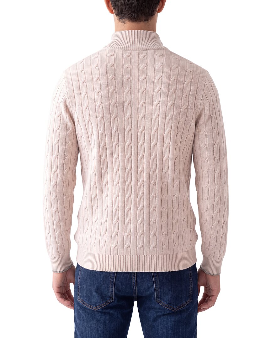 N.PEAL Albemarle Cable Cashmere 1/2-Zip Sweater – view 2
