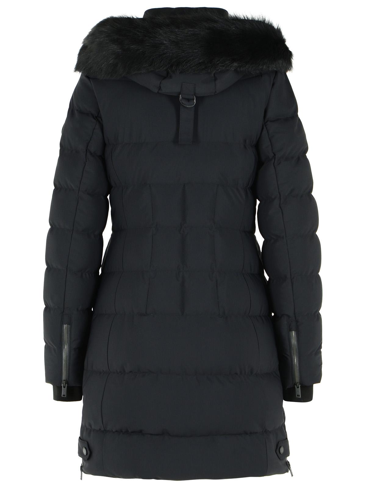 Black Nylon Blend Parka with Removable Hood – view 3