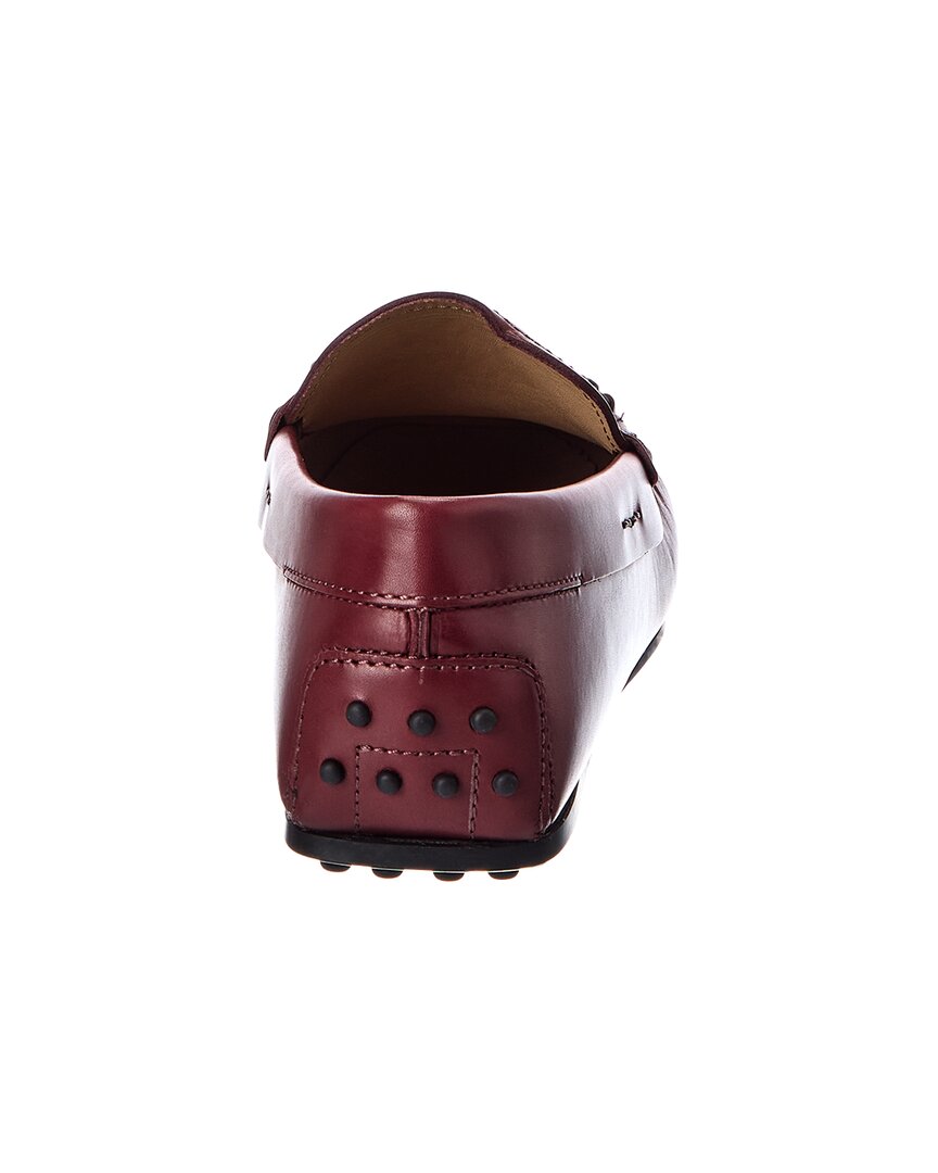 TODs Double T Fine City Grommet Leather Loafer – view 3