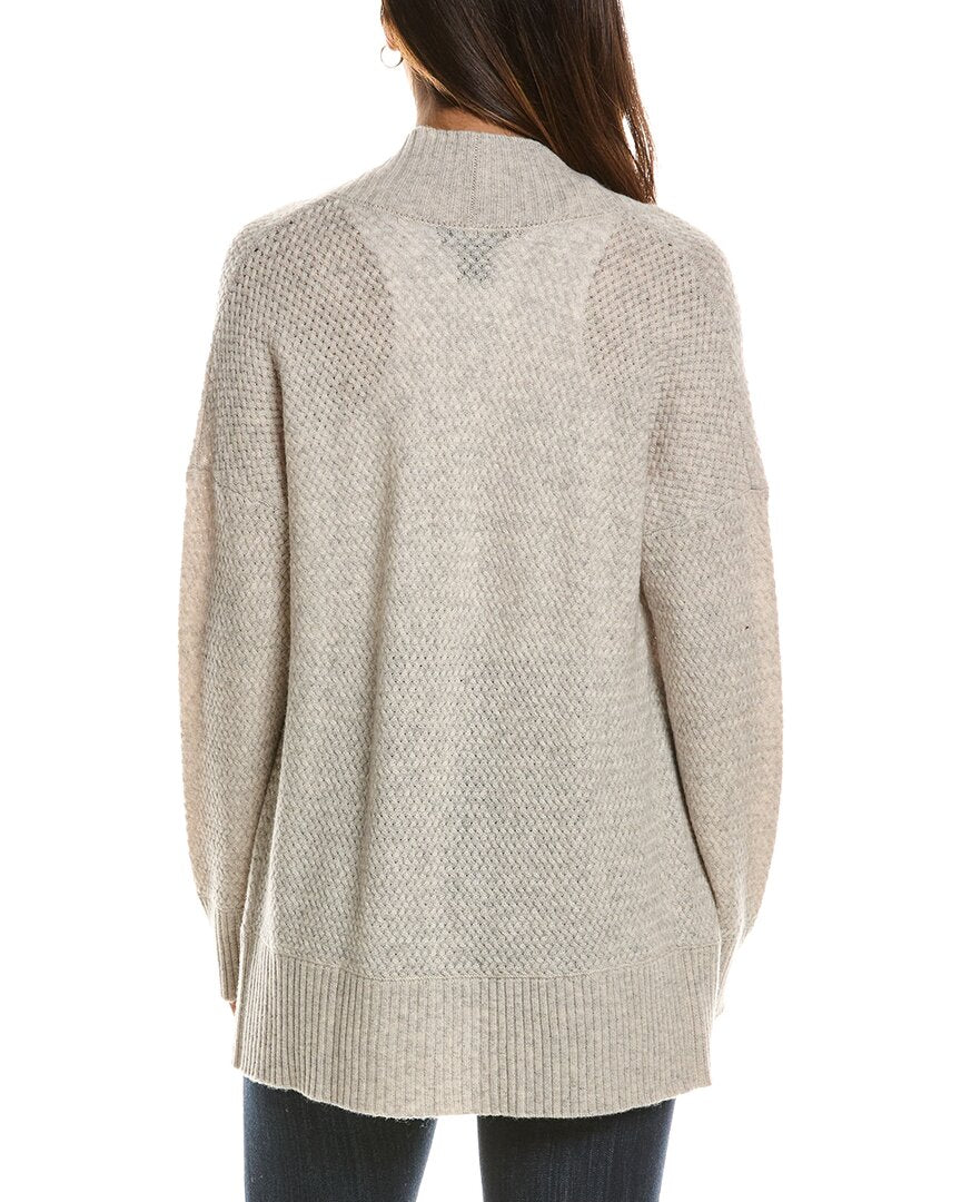 Forte Cashmere Textured 100% Cashmere Duster Cardigan – view 2