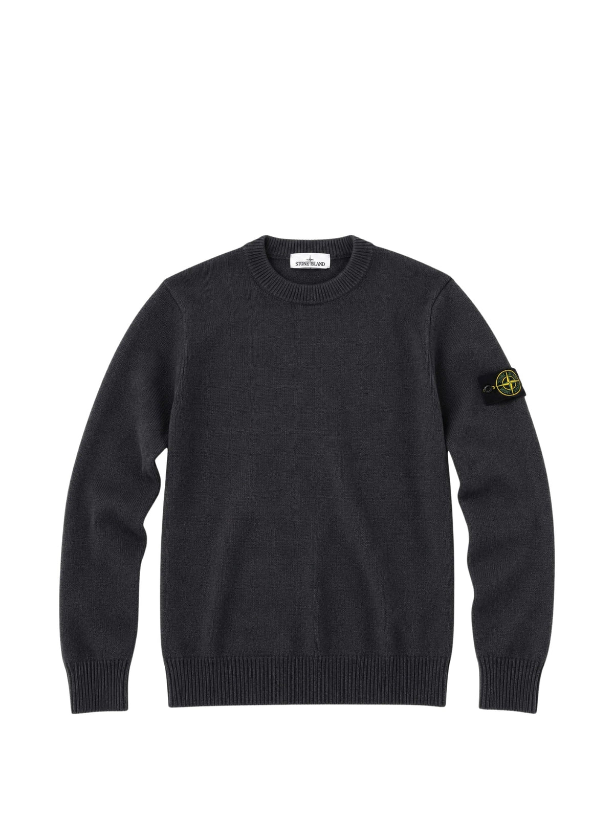 Long Sleeve Knitted Sweater with Logo Patch – view 1
