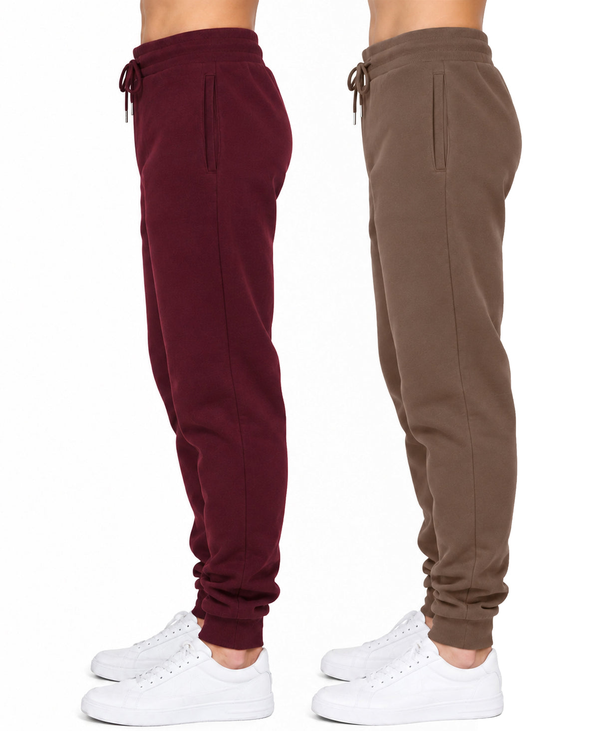 Blue Ice Women's Loose Fit Heavyweight Classic Fleece Jogger Sweatpants With Zipper Side Pockets-2 Pack – view 3