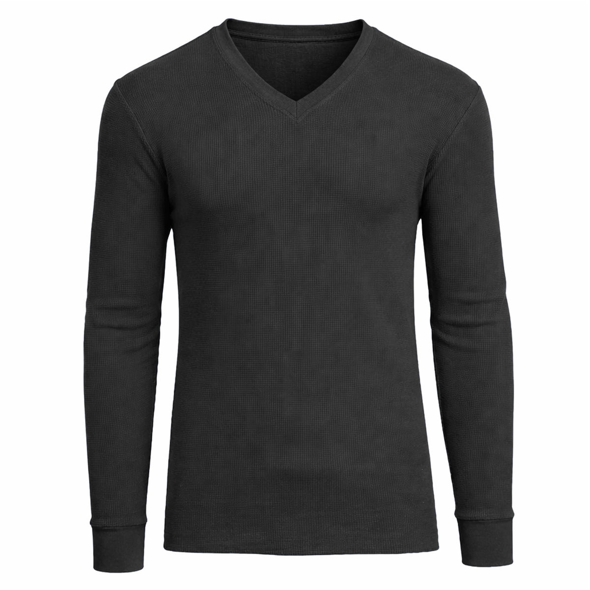 Galaxy By Harvic Men's Long Sleeve Waffle-Knit V-Neck Thermal Shirt – view 4