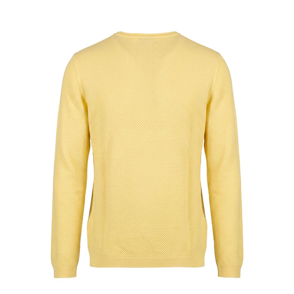 Roberto Pepe Luxury yellow Cotton Men Men's Sweater – view 3