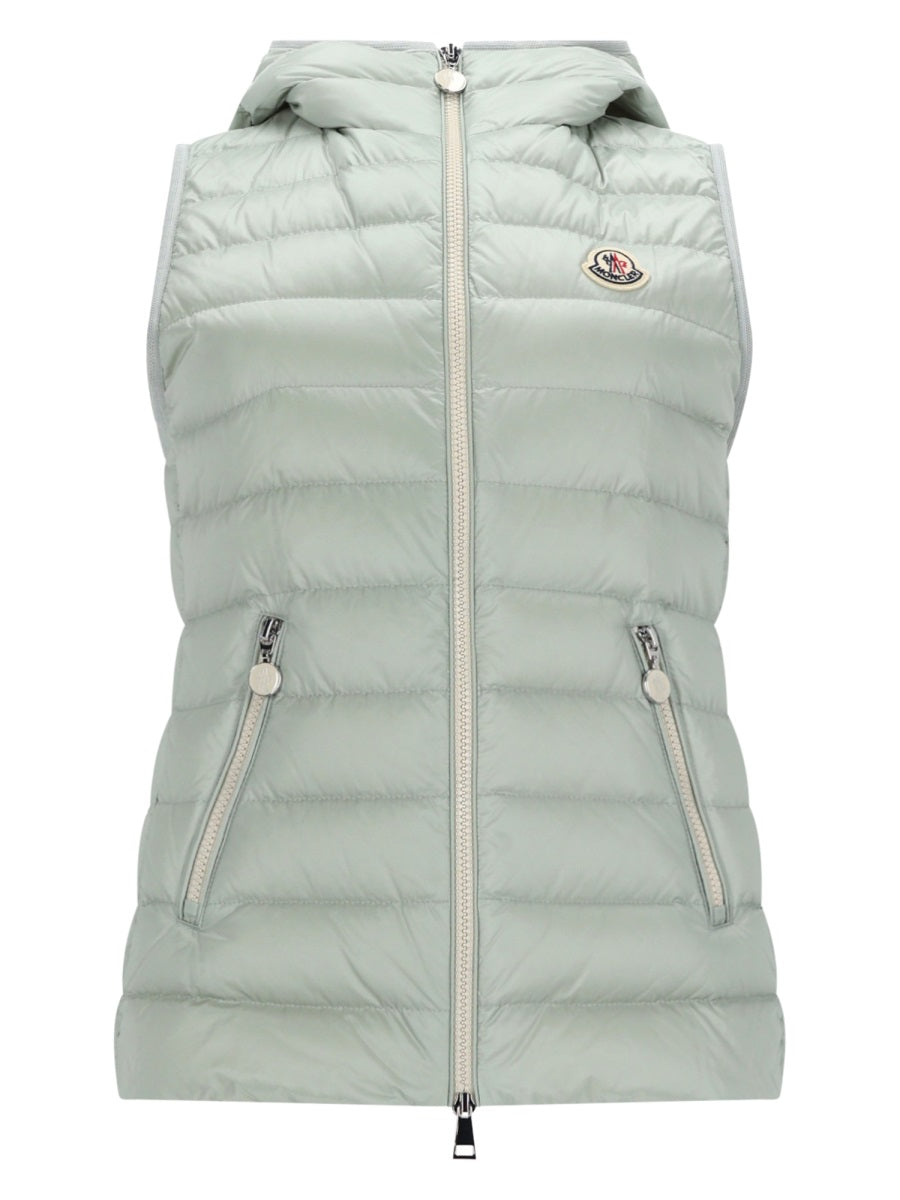 Padded Vest with High Collar and Zip Closure – view 1