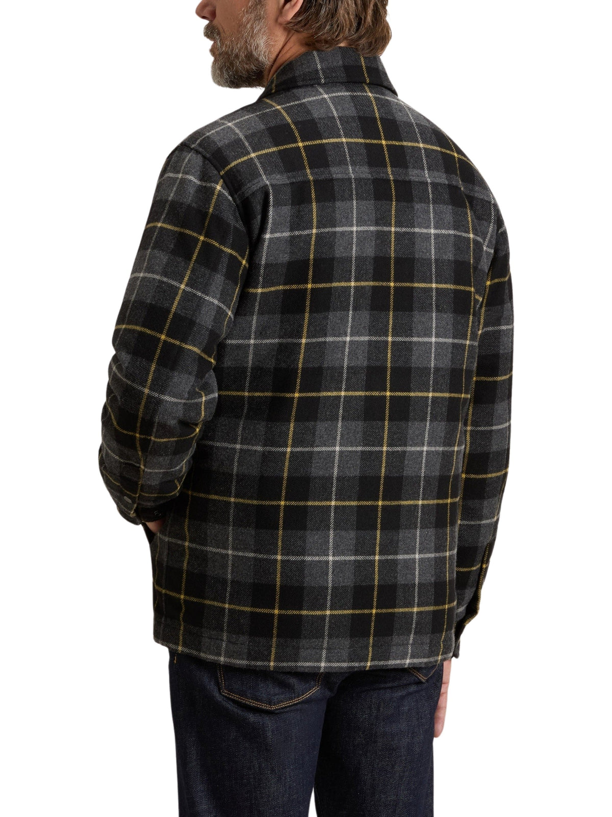 Padded Alaskan Check Wool-Blend Shirt-Jacket – view 3