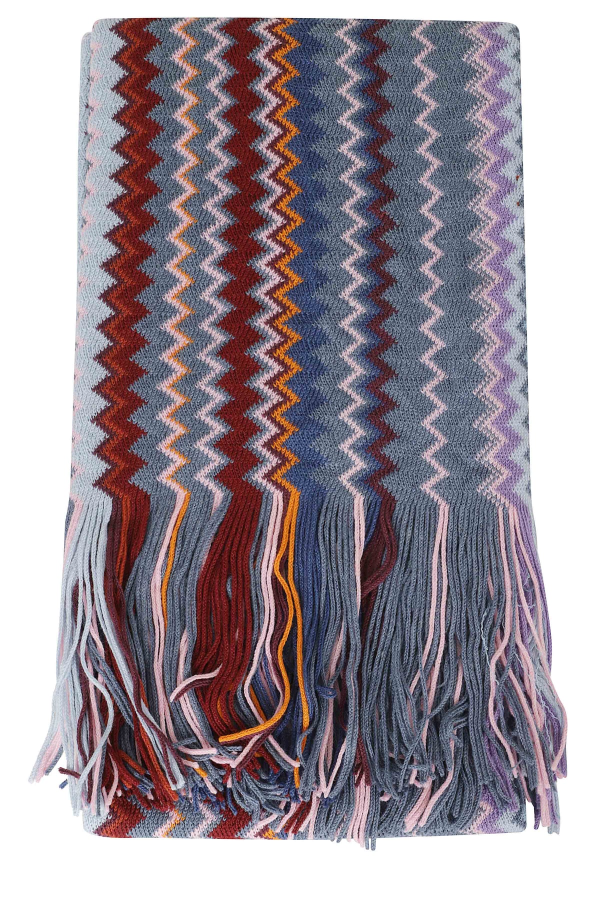 Multicolor Wool-Blend Zigzag Scarf – view 1
