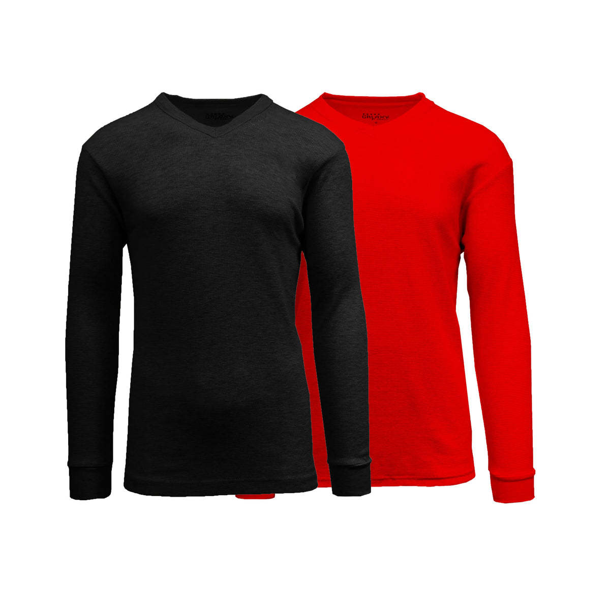 Galaxy By Harvic Men's Long Sleeve Waffle-Knit V-Neck Thermal Shirt-2 Pack – view 6