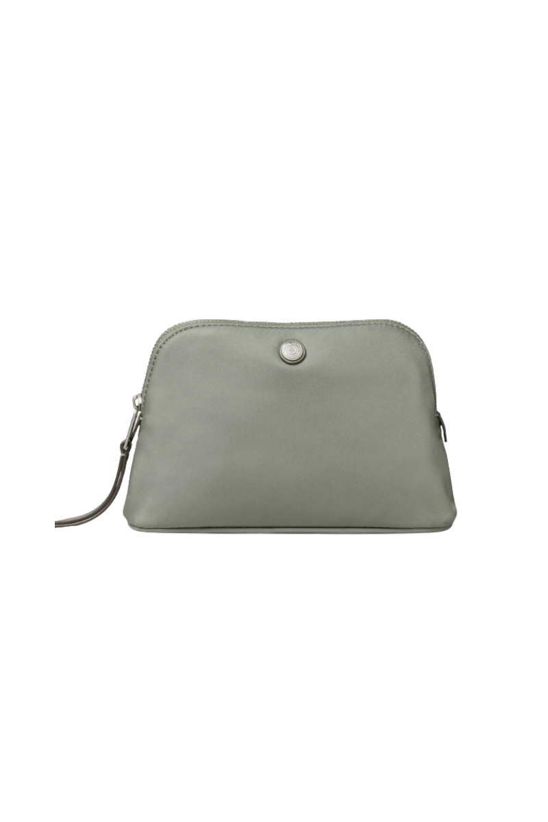 Tory Burch Small Dome Nylon Cosmetic Case In Shale Rock – view 1