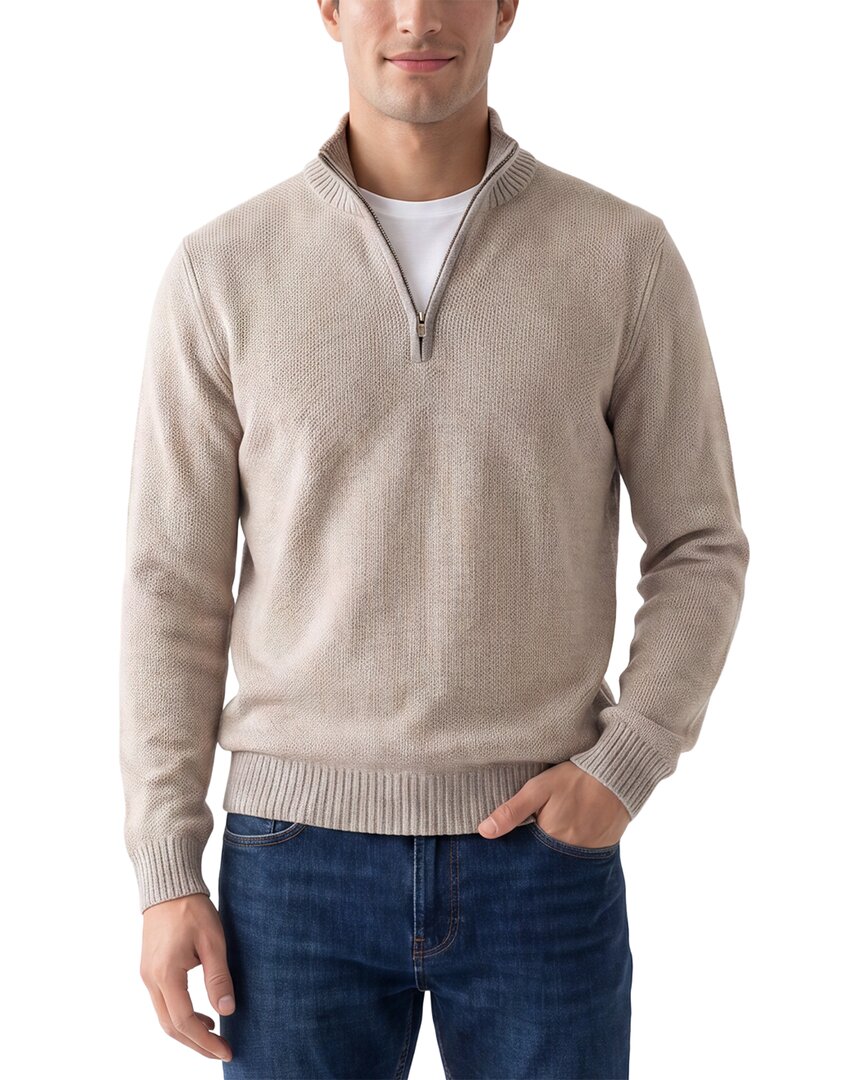 Forte Cashmere 100% Cashmere Mock Neck 1/4-Zip 100% Cashmere Sweater – view 1