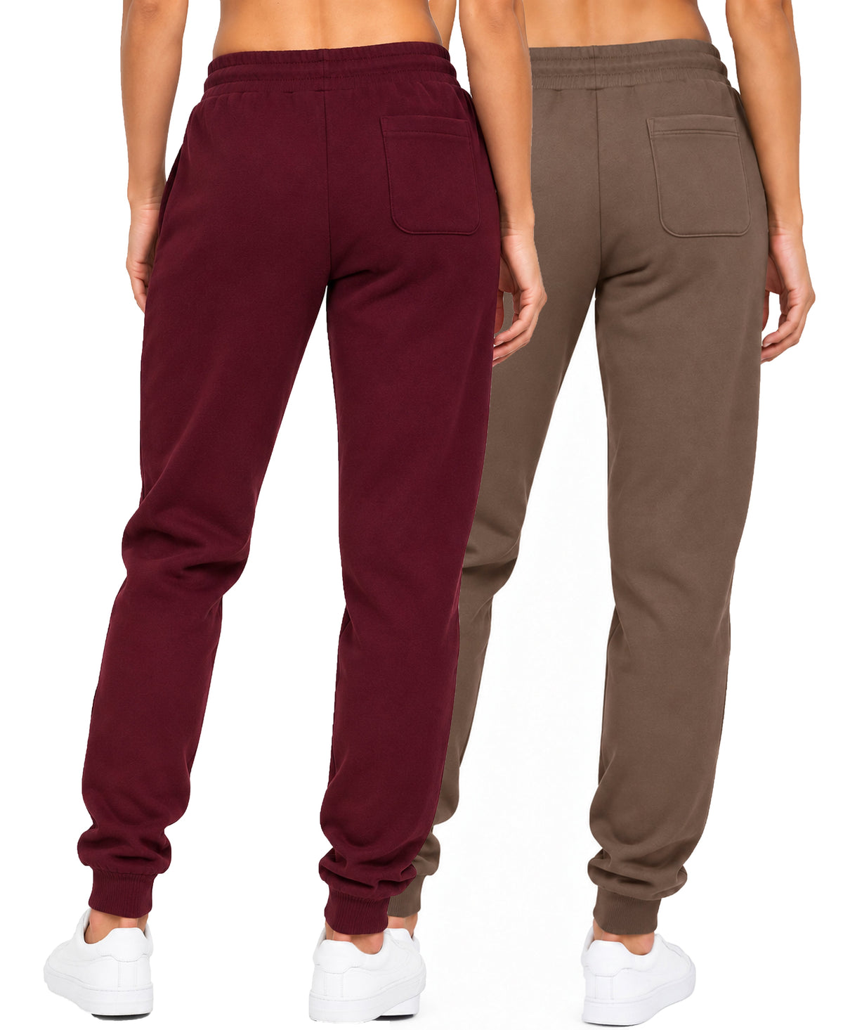 Blue Ice Women's Loose Fit Heavyweight Classic Fleece Jogger Sweatpants With Zipper Side Pockets-2 Pack – view 4