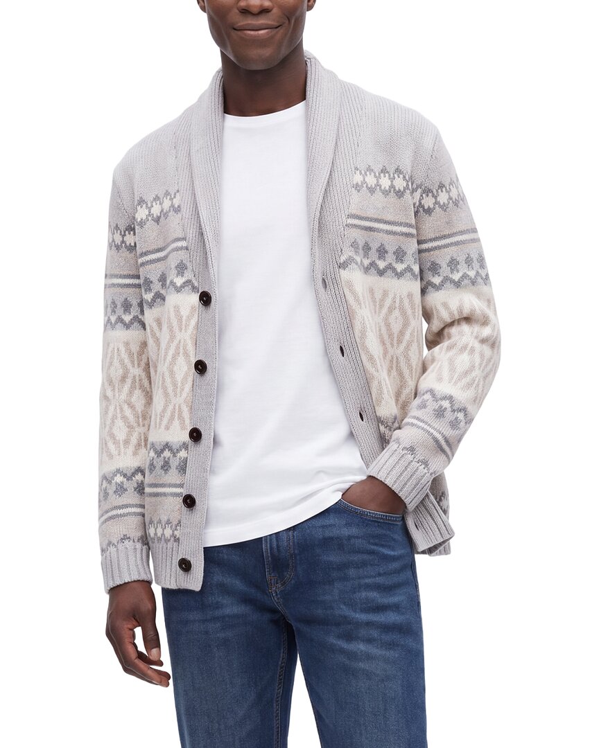 N.PEAL Jacquard 100% Cashmere Shawl Collar Cardigan – view 1