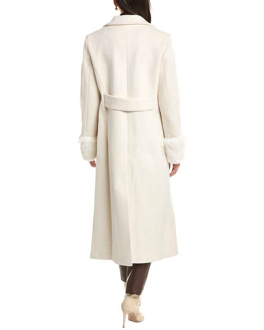 CeCe Feather Cuff Maxi Coat – view 2