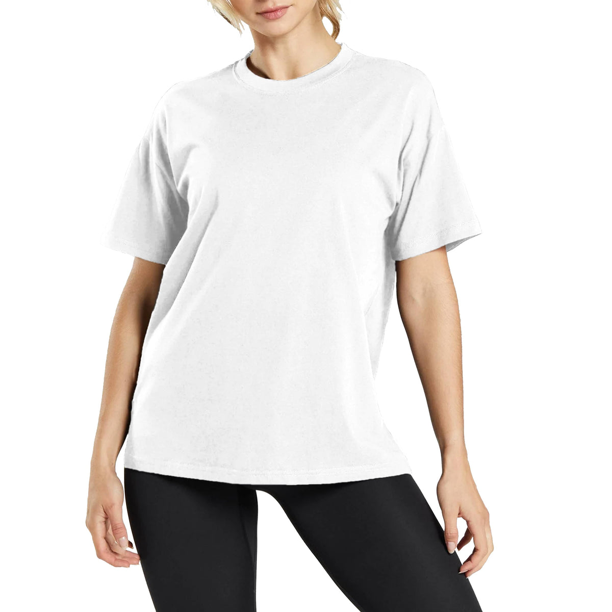 Blue Ice Women's Loose Fitting Short Sleeve Crew Neck Tee (UP TO 5XL) – view 9