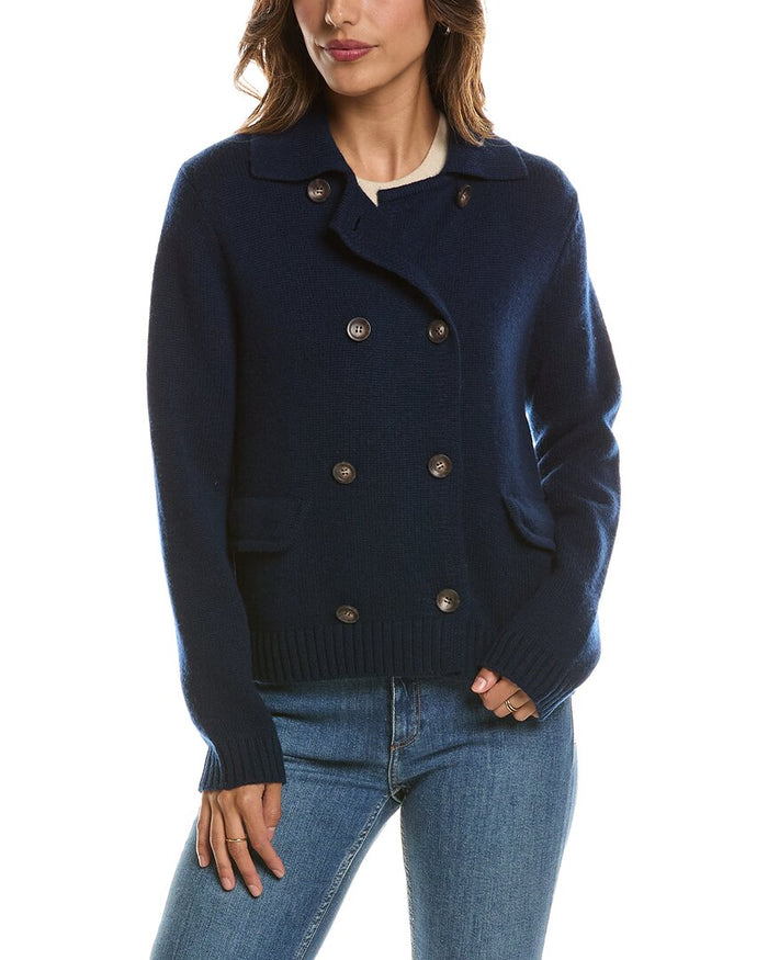 Forte Cashmere Double Breasted Wool & Cashmere-Blend Cardigan – view 1