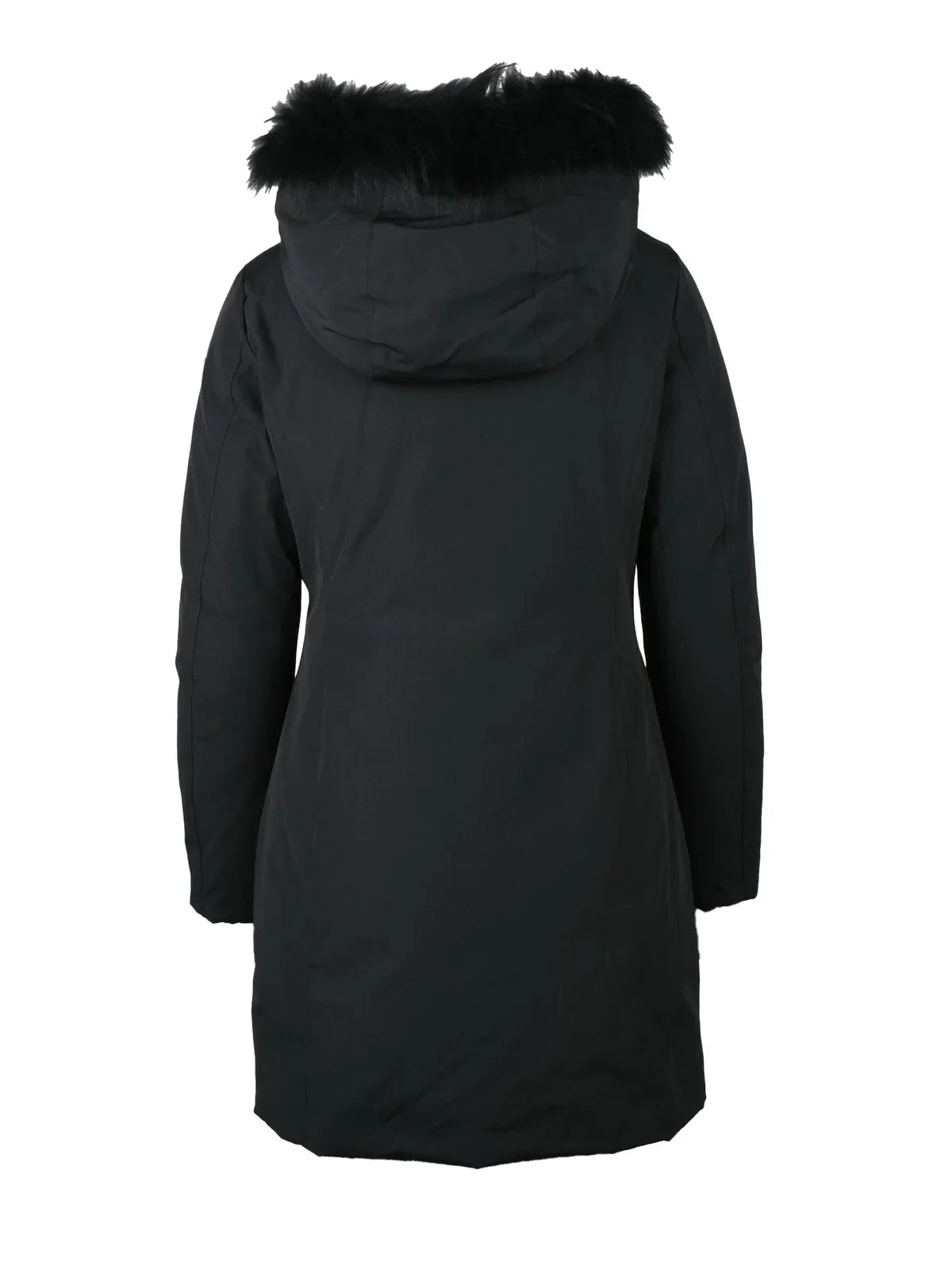 Black Fitted Polyester-Blend Parka – view 2
