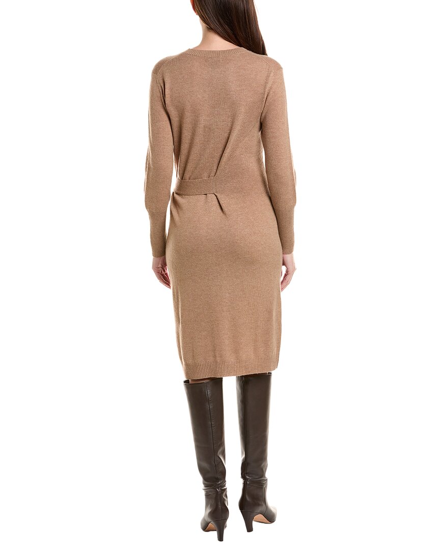 Forte Cashmere Waist Tie Crewneck Wool & Cashmere-Blend Sweaterdress – view 2