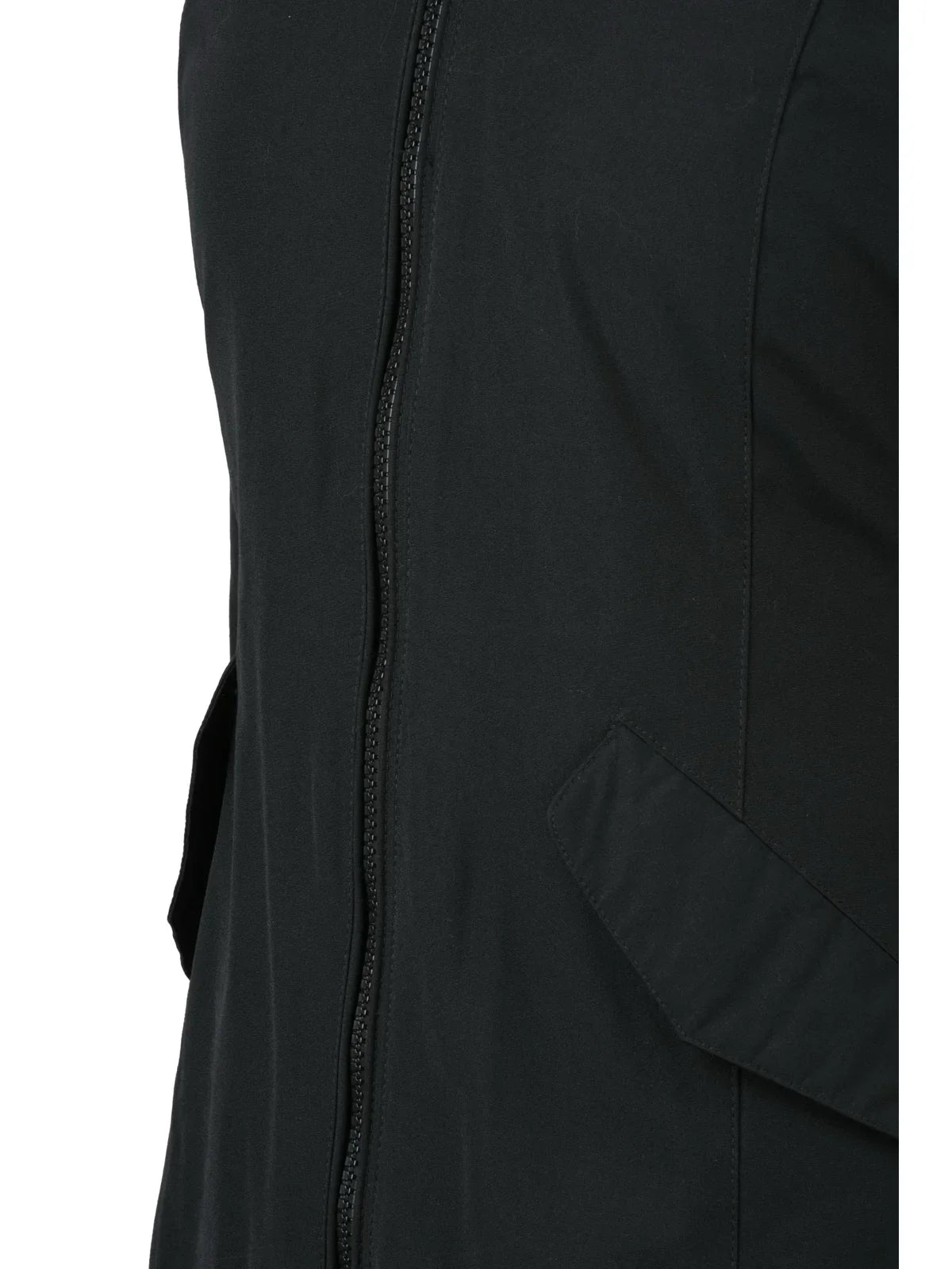 Black Fitted Polyester-Blend Parka – view 3