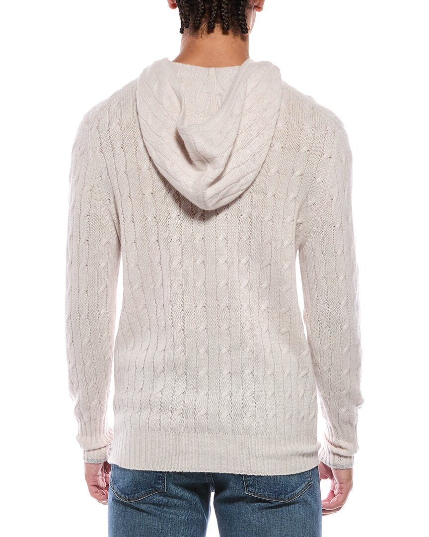 N.PEAL Fitzrovia Cable 100% Cashmere Hoodie – view 2