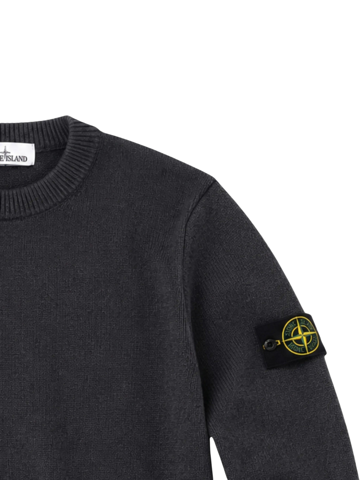 Long Sleeve Knitted Sweater with Logo Patch – view 3