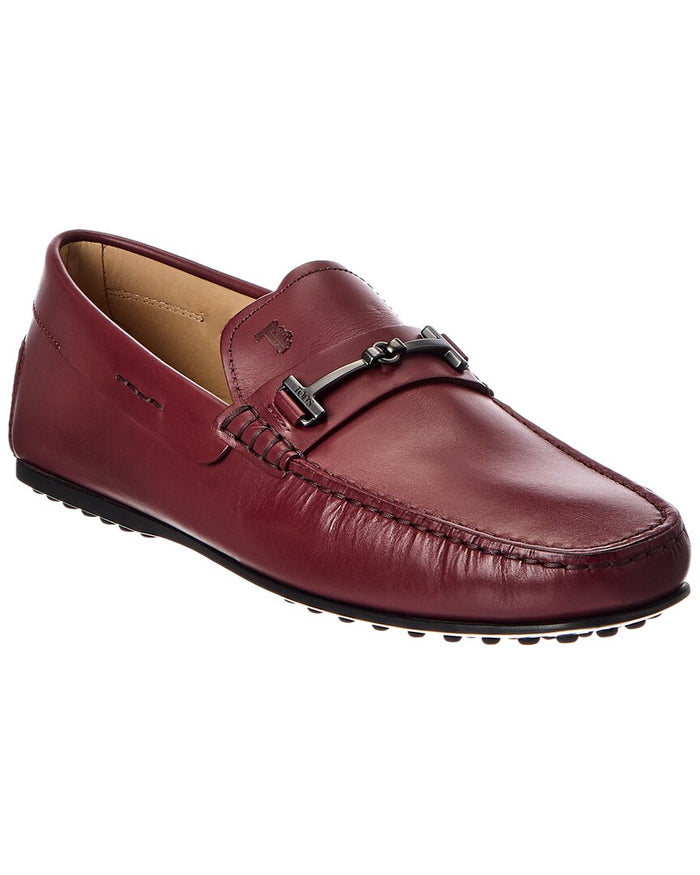 TODs Double T Fine City Grommet Leather Loafer – view 1