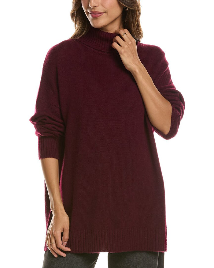 Forte Cashmere Luxe Mock Neck 100% Cashmere Sweater – view 1