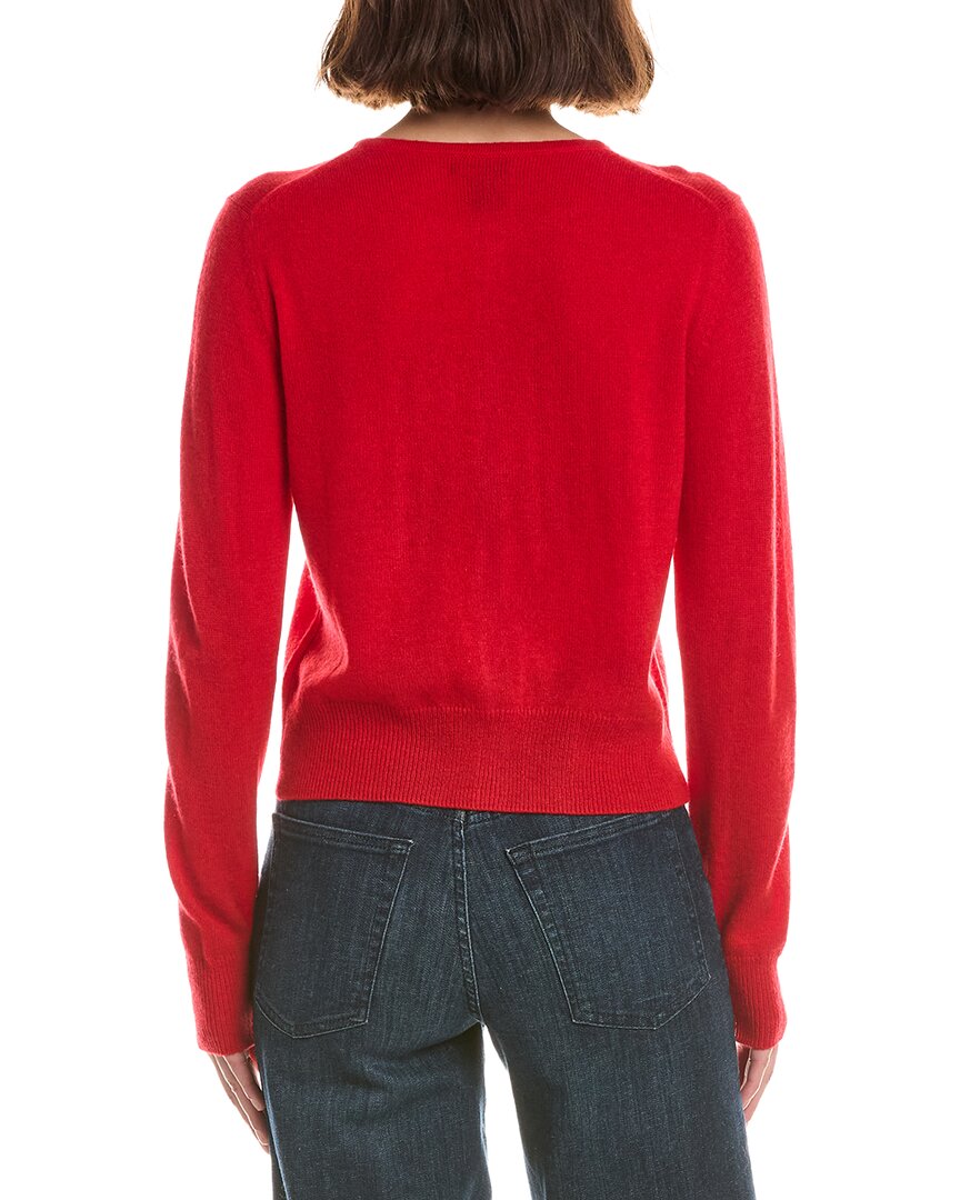 Forte Cashmere Basic Cropped Button 100% Cashmere Cardigan – view 2