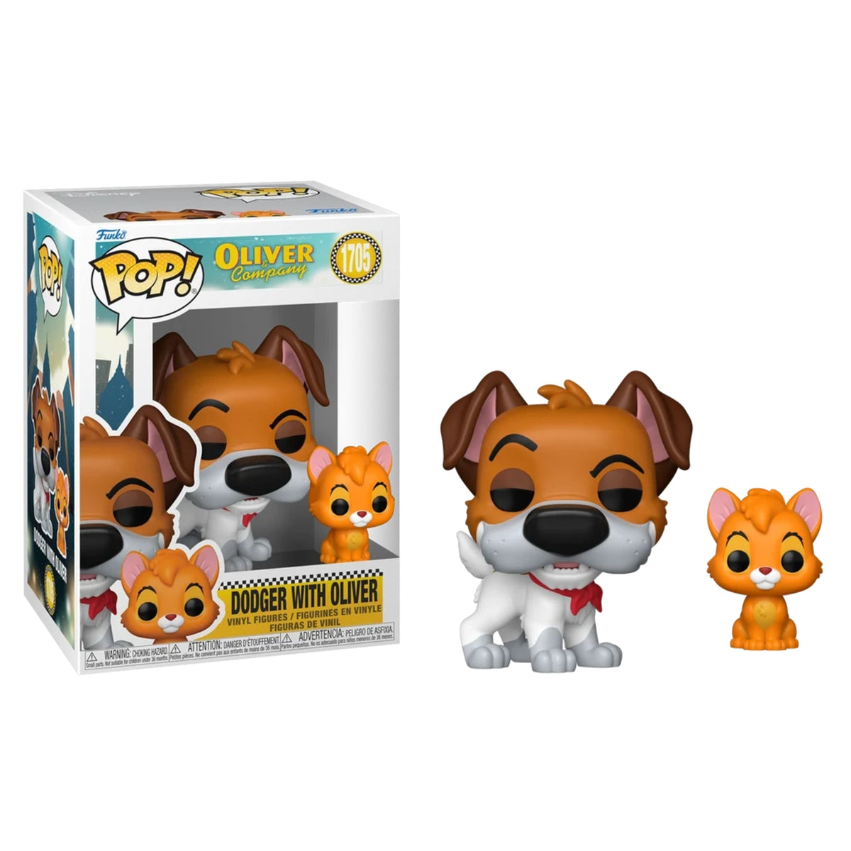 Funko Pop Oliver & Company: Dodger with Oliver 4-Inch Vinyl Figure #1705 – view 2