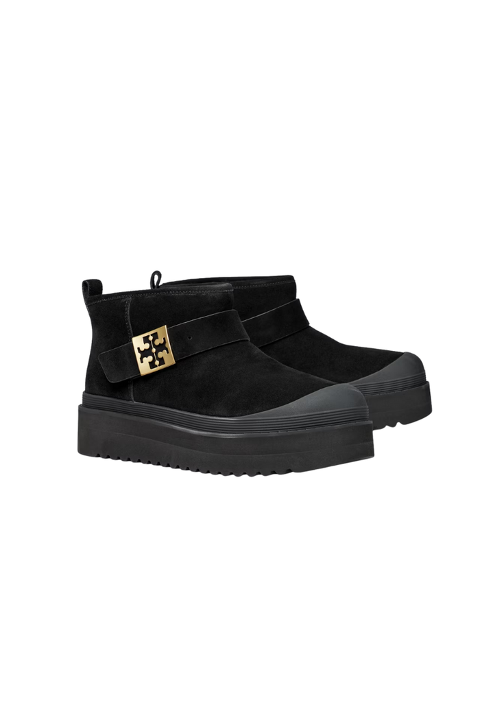 Tory Burch Mellow Shearling Platform Boot In Black Suede 165421-013 – view 1