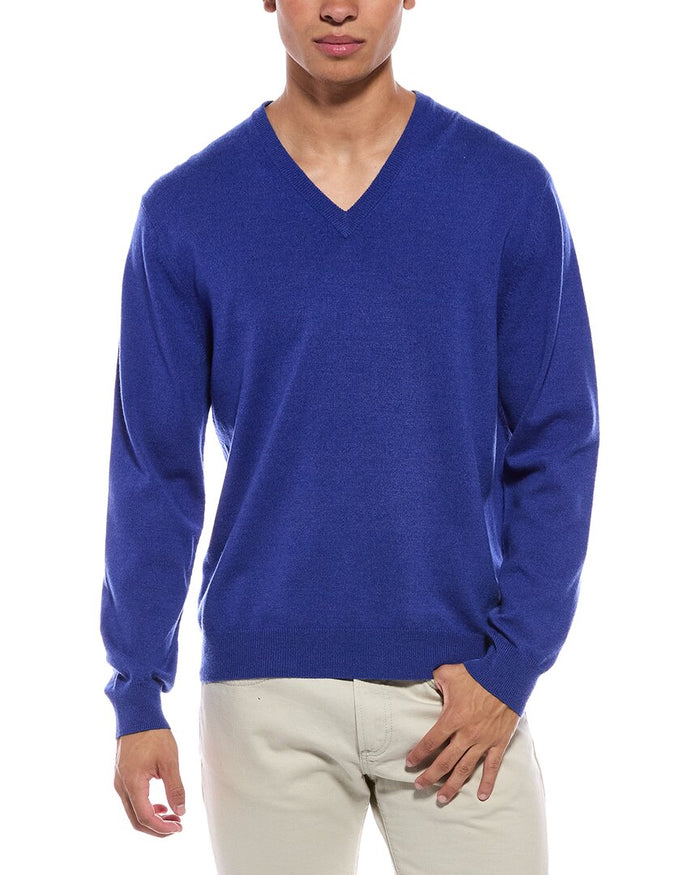 N.PEAL Burlington Cashmere V-Neck Sweater – view 1