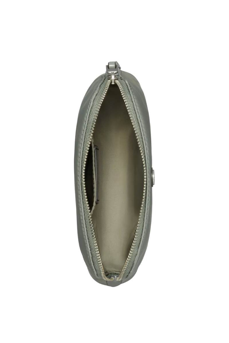 Tory Burch Small Dome Nylon Cosmetic Case In Shale Rock – view 2