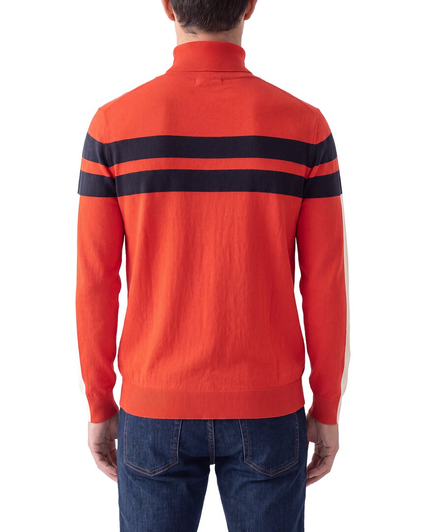 N.PEAL Cashmere-Blend Roll Neck Stripe Sweater – view 2