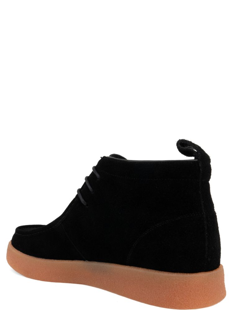 Black Lace-Up Suede Ankle Boots – view 3