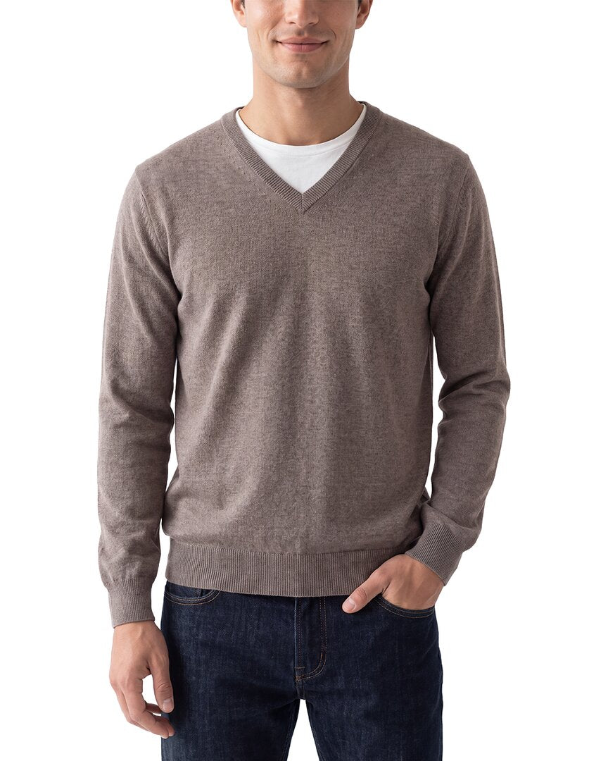 N.PEAL Burlington Cashmere V-Neck Sweater – view 1