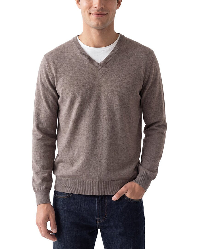 N.PEAL Burlington Cashmere V-Neck Sweater – view 1
