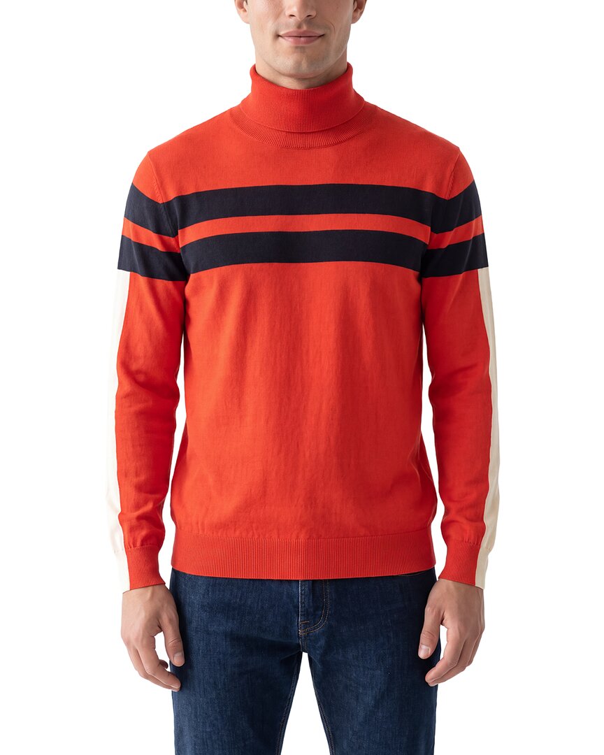 N.PEAL Cashmere-Blend Roll Neck Stripe Sweater – view 1