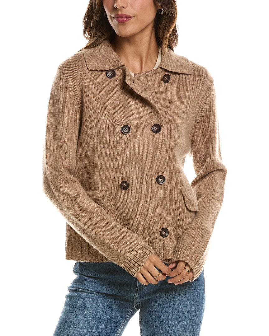 Forte Cashmere Double Breasted Wool & Cashmere-Blend Cardigan – view 1