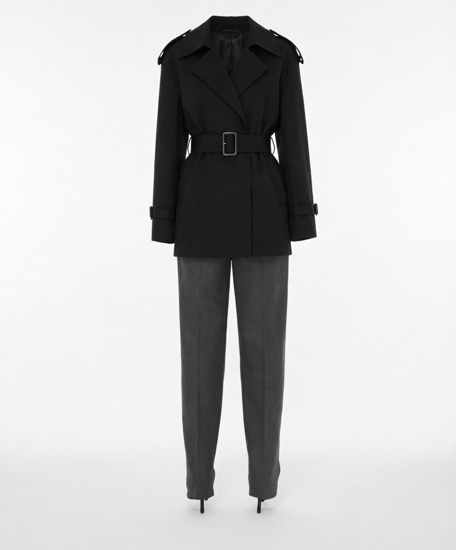 Gabardine Trench Coat Jacket – view 3