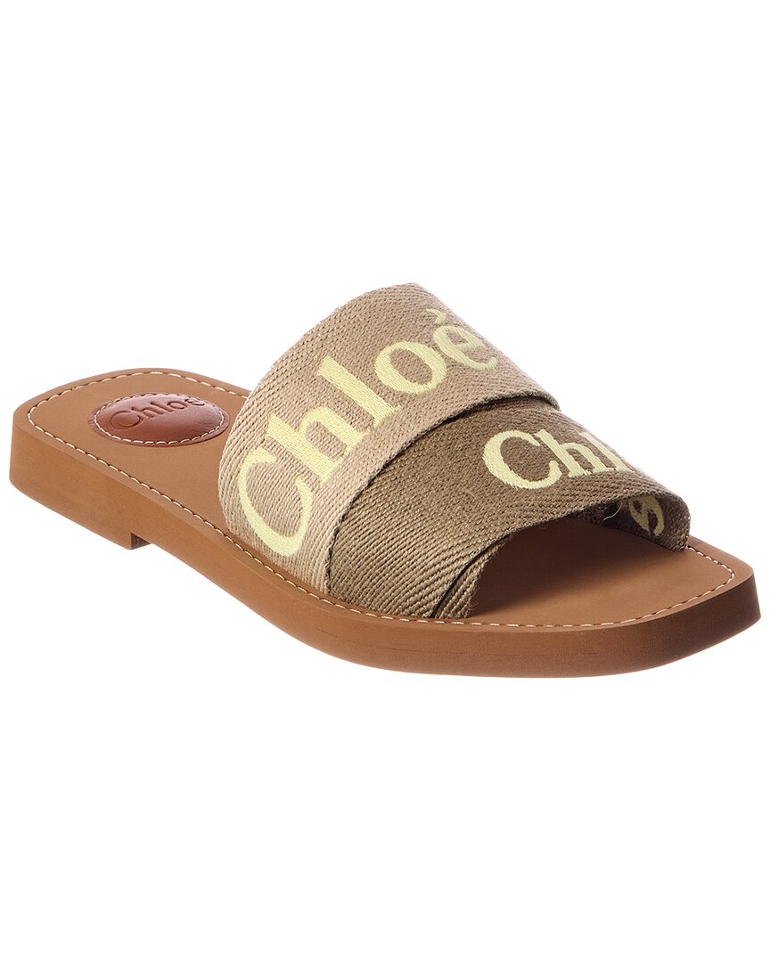 Chloé Woody Logo Canvas Slide – view 1
