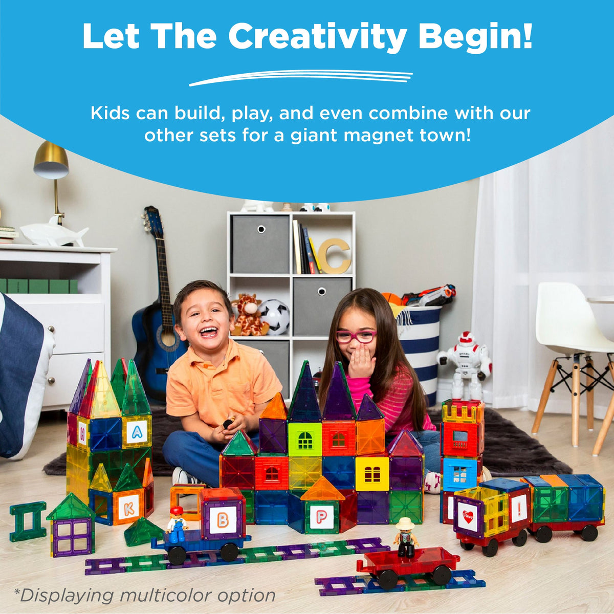 Best Choice Products 32-Piece Kids Magnetic Tiles Set, Educational Building STEM Toy w/ Case – view 4