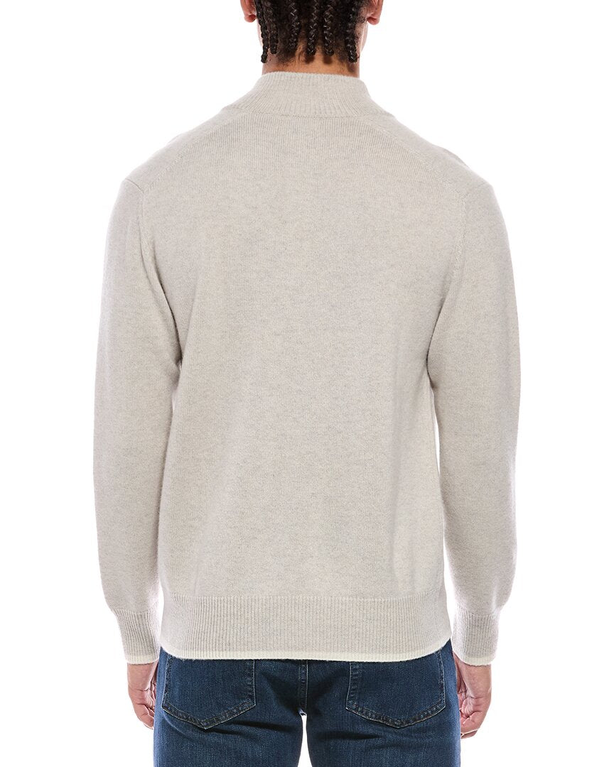 N.PEAL Half Button 100% Cashmere Mock Neck Sweater – view 2
