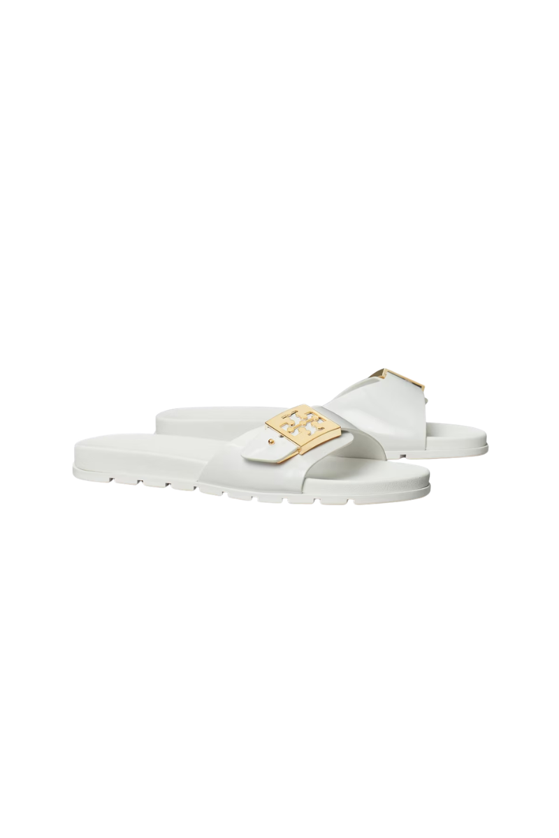 Tory Burch Buckle Slide White/gold/white 157872100 – view 2
