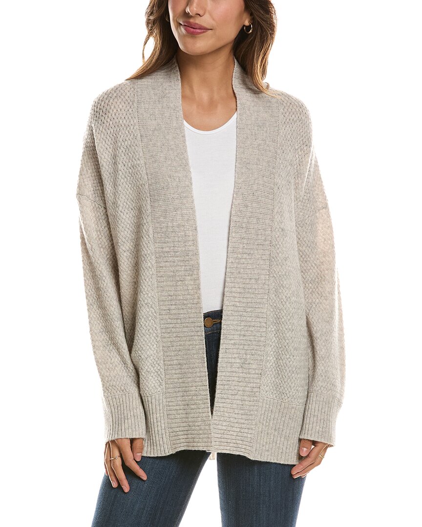 Forte Cashmere Textured 100% Cashmere Duster Cardigan – view 1