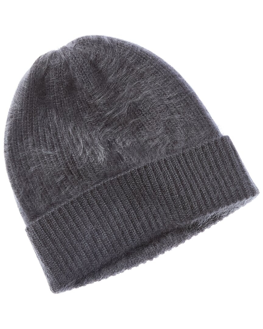 sofiacashmere Brushed Cashmere Chunky Rib Hat – view 1