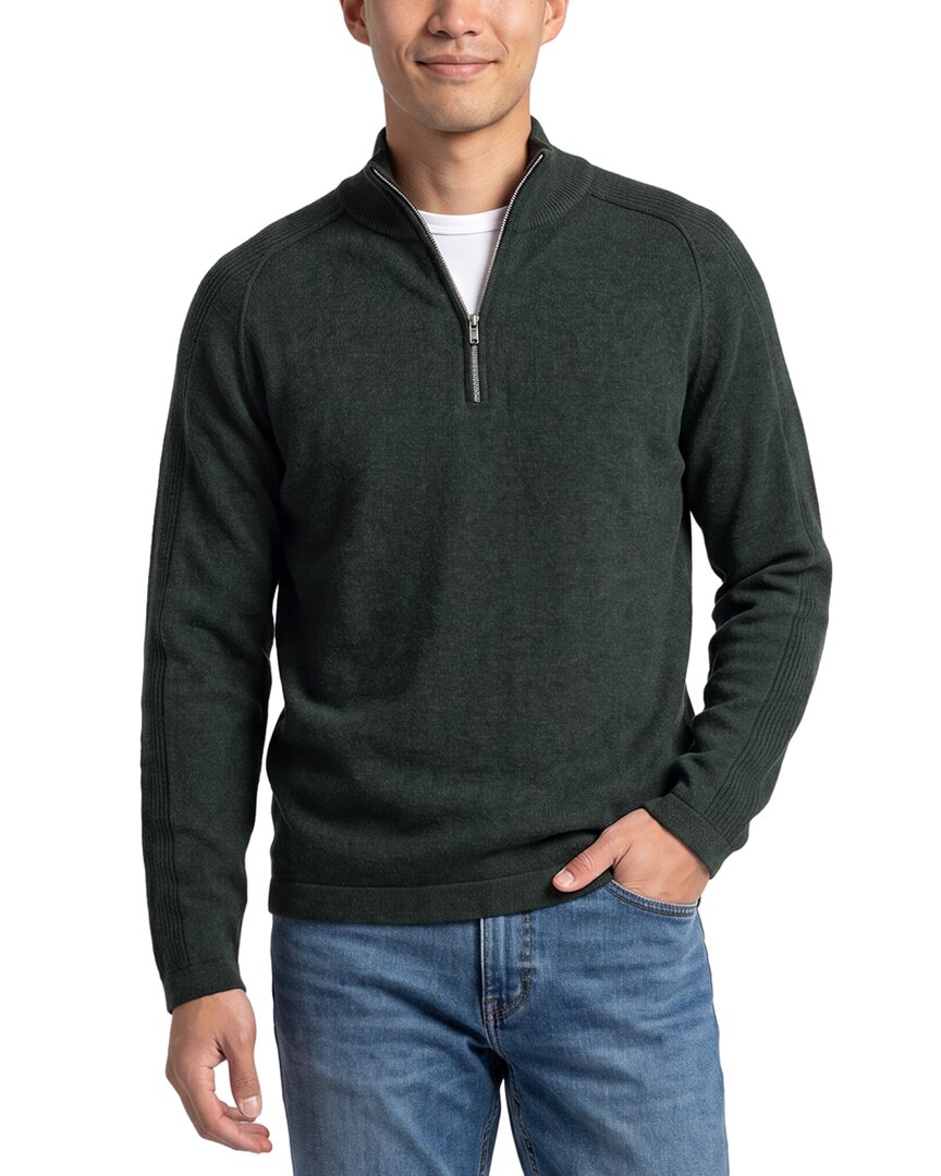 Forte Cashmere 100% Cashmere Mock Neck 1/4-Zip – view 1