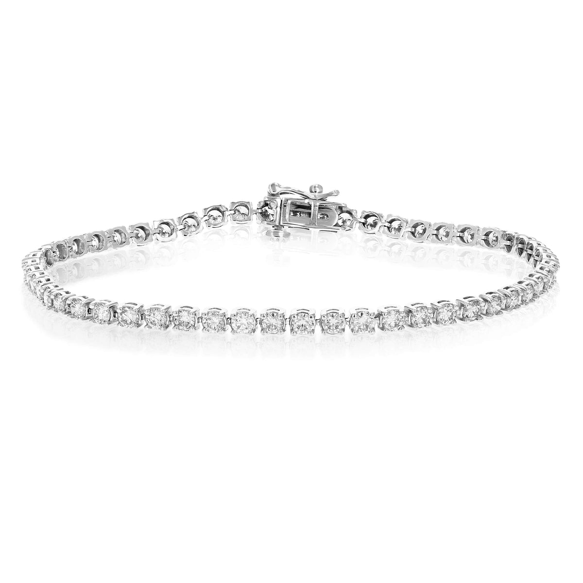 3 cttw Lab Grown Diamond Tennis Bracelet in 14K Gold 7.5 Inch For Women – view 1