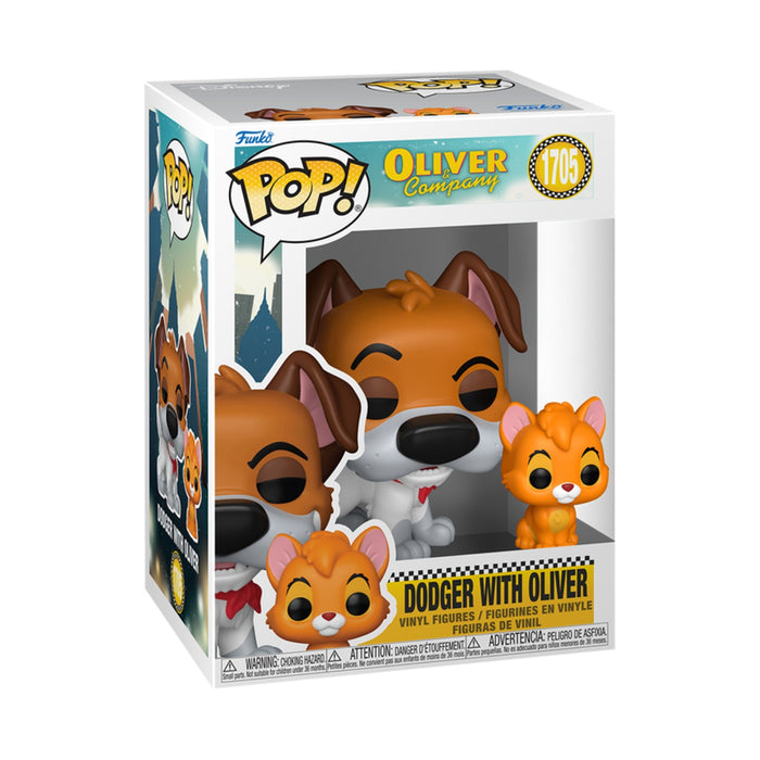 Funko Pop Oliver & Company: Dodger with Oliver 4-Inch Vinyl Figure #1705 – view 1